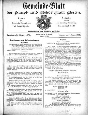 1888,5: No. 5, 29. Januar 1888