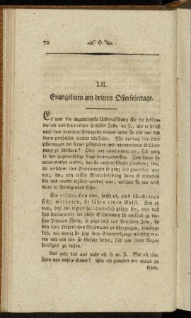 LII. Evangelium am dritten Osterfeiertage.