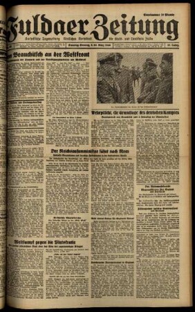 Ausgabe vom Samstag, den 09. März 1940.