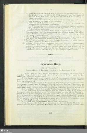 VIII. Schwarzes Buch