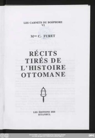 Récits tirés de l'histoire ottomane
