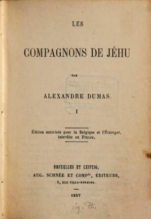 Les compagnons de Jéhu, 1