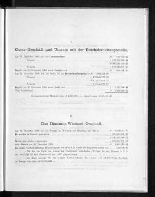 II. Das Disconto-Wechsel-Geschäft.