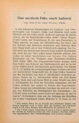 408-426 Eine unedierte Fides sancti Amrosii
