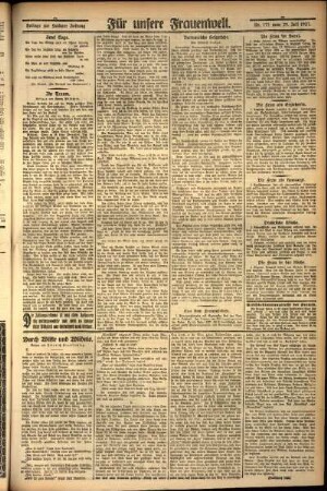 Zweite Ausgabe vom Freitag, den 29. Juli 1927.