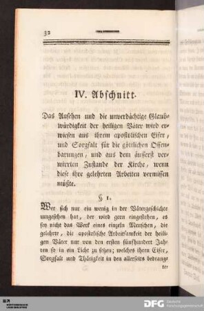 IV. Abschnitt.