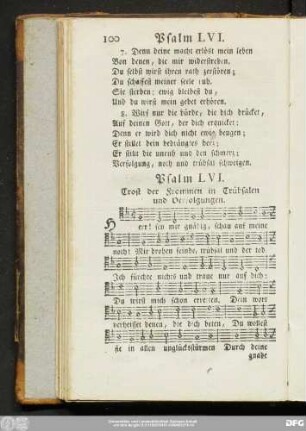 Psalm LVI. Trost der Frommen in Trübsalen und Verfolgungen.