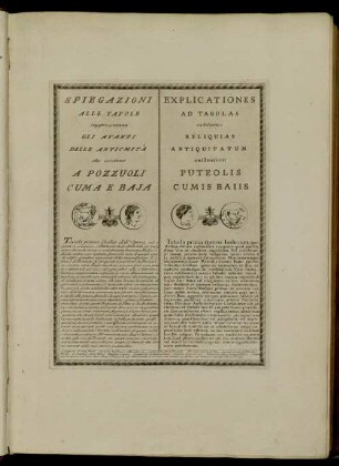Spiegazioni alle Tavole [...] = Explicationes Ad Tabulas [...]