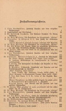 III-IV Inhaltsverzeichnis