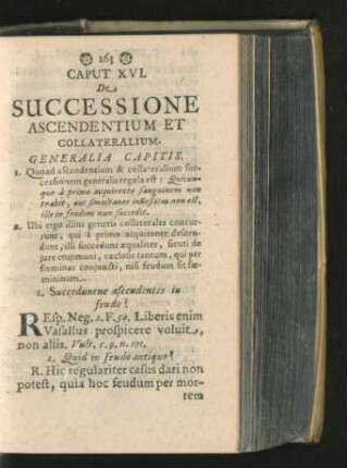 Caput XVI. De Successione Ascendentium Et Collateralium.