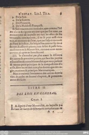 Titre II. Des Lois En General.