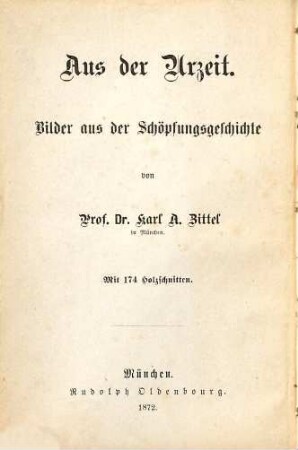 Aus der Urzeit : Bilder aus der Schöpfungsgeschichte