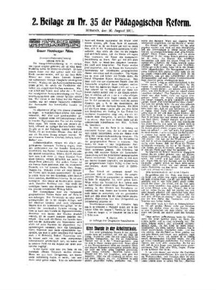 Hamburger Lehrmittel-Ausstellung : Unser Hamburger Atlas ; 2. Beilage zu Nr. 35 der Pädagogischen Reform