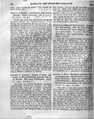 Leipzig, b. Joachim: Angelo di Pola. Anhang zu den gefährlichen Stunden von C. G. Cramer. Mit einem Titelkupfer. 160 S. 8. 1801.