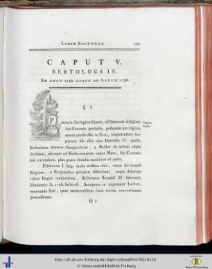 Cap. V. Bertoldus IV.