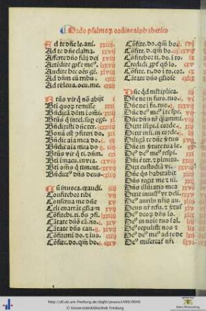 Ordo psalmorum ordine alphabetico