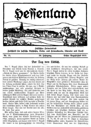 Nr. 15, Erstes August-Heft 1915
