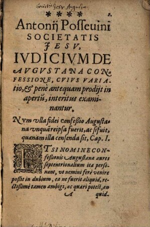 Iudicium de Confessione Augustana, cuius variatio, et pene antequam prodiit in apertu, interitus examinantur