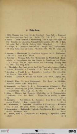1. Bücher (Nr. 1-321)