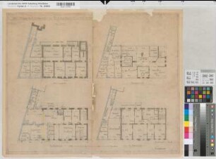 Werdohl (Werdohl) Um- und Erweiterungsbau des Posthauses Grundrisse 1919 1 : 100 52 x 65 kol. Pause Oberpostdirektion Dortmund Nr. 1670