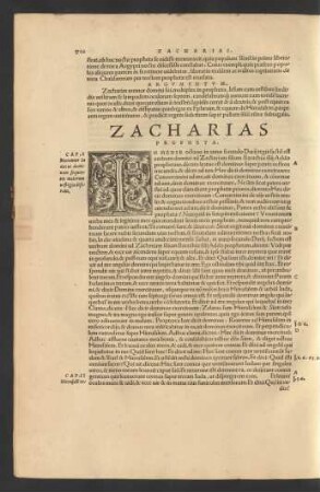 Zacharias Propheta.