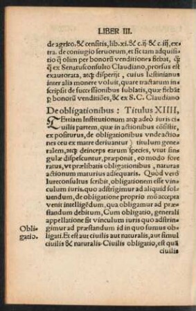 De obligationibus: Titulus XIIII,