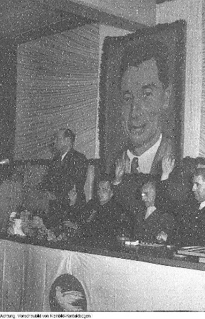 Dresden, Reick, Gaswerk Reick, Gedenkveranstaltung für Nikolaus Kopernikus, Juni 1953