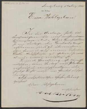 Brief an Friedrich Wilhelm Jähns : 04.03.1865