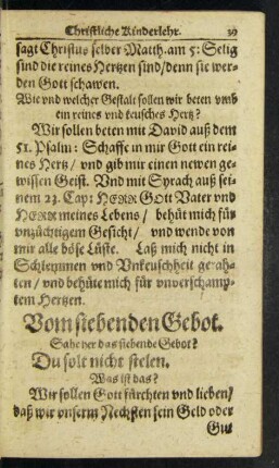 Vom siebenden Gebot.