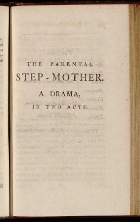 The Parental Step-Mother: A Drama, In Two Acts.