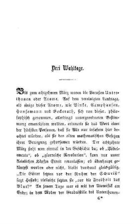 Drei Wahltage
