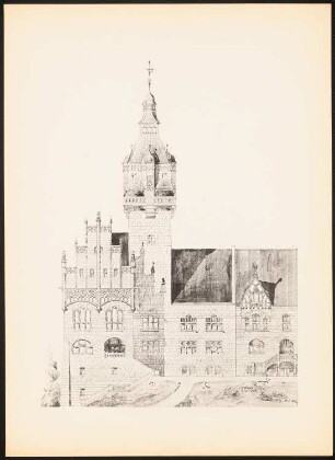 Landhaus: Ansicht (aus: Drucke von Seminararbeiten der Königlich Technischen Hochschule Berlin, Bd. II)