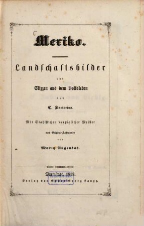 Mexiko : Landschaftsbilder und Skizzen aus dem Volksleben