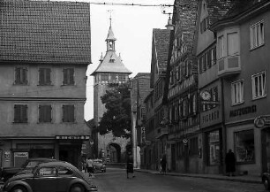Marbach: Marktstraße mit Turm
