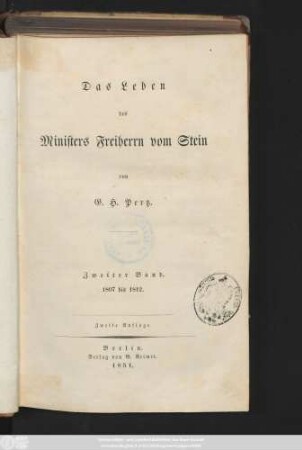Bd. 2: 1807 bis 1812