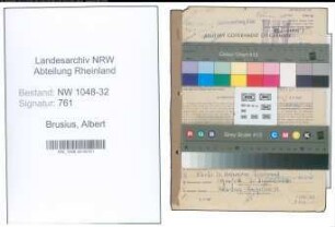 Entnazifizierung Albert Brusius , geb. 18.03.1896 (Fahrmeister)