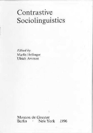 Sociolinguistic characters : on comparing linguistic minorities