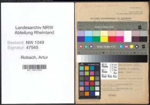 Entnazifizierung Artur Robach , geb. 27.11.1903 (Lehrer)