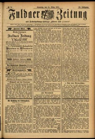 Zweite Ausgabe vom Sonntag, den 24. März 1895.
