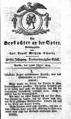 43. Stueck, 25. October 1819