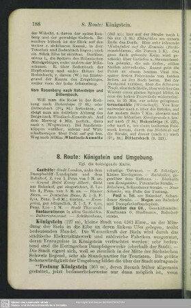 8. Route: Königstein und Umgebung