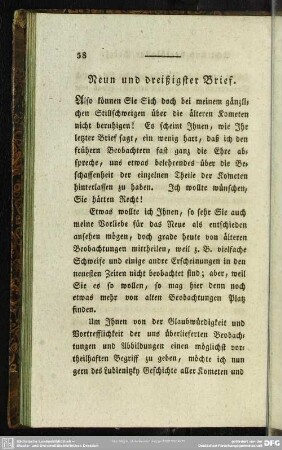 Neun und dreißigster Brief
