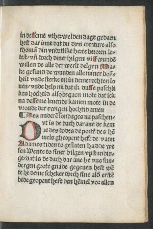 Des anderen sondages na paschen/