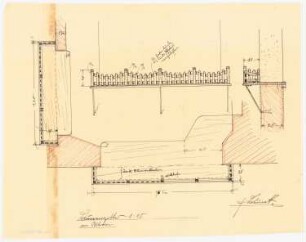 Einfamilienwohnhaus, Berlin-Nikolassee: Detail Blumengitter am südwestlichen Erker 1:10