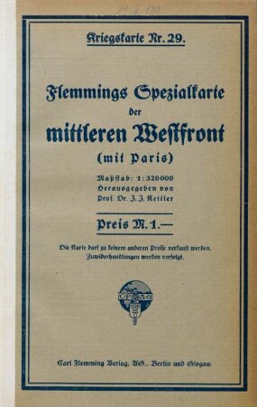 29: Spezialkarte der mittleren Westfront