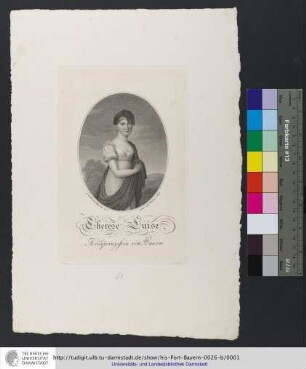 Therese Luise Kronprinzessin von Baiern / gemahlt von P. Ruprecht a. C. ; gravé par Purrthec a Paris