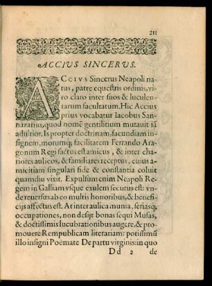 Accius Sincerus.