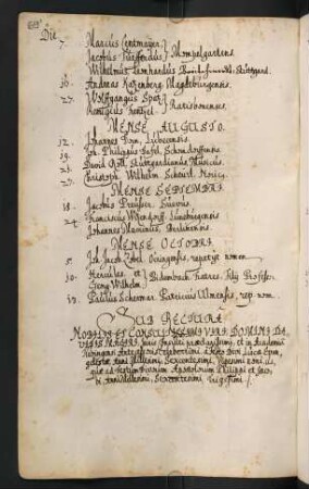 Winterhalbjahr 1629/1630. Rektorat David Magirus