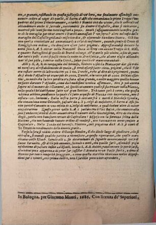 Giornale ... Dal Campo Cesareo ..., 13. ... à Buda in data delli 4. Settembre 1686
