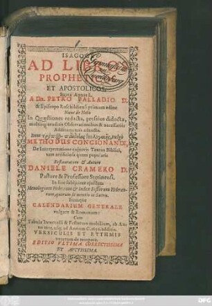 Isagoge Ad Libros Propheticos Et Apostolicos